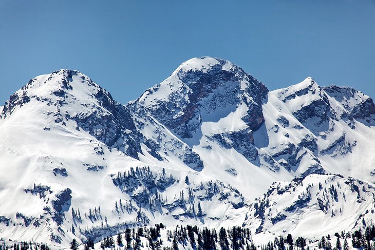Wasatch Mountain range covered in snow